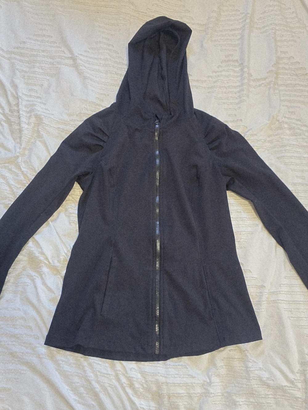 Yogalicious Black Zip-Up Hoodie Size S Thumb Holes Athletic Jacket